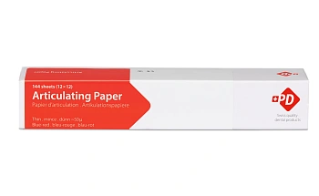 ARTICULATING PAPER STRAIGHT,blue-red,thick-бумага артикуляционная прямая