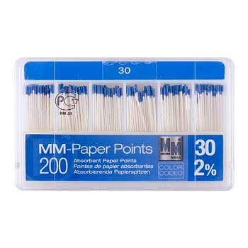 Paper Points n30 2% (200 шт.)  -  инструменты эндодонтические