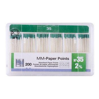 Paper Points n35 2% (200 шт.)  -  инструменты эндодонтические