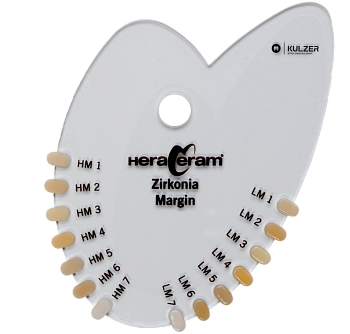 Шкала расцветки HeraCeram Zirkonia 750 Margin